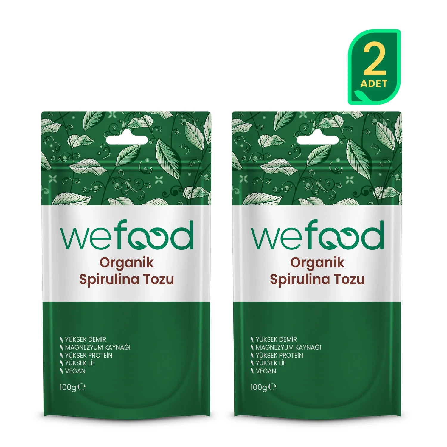 Wefood Spirulina Tozu 100 gr 2'li